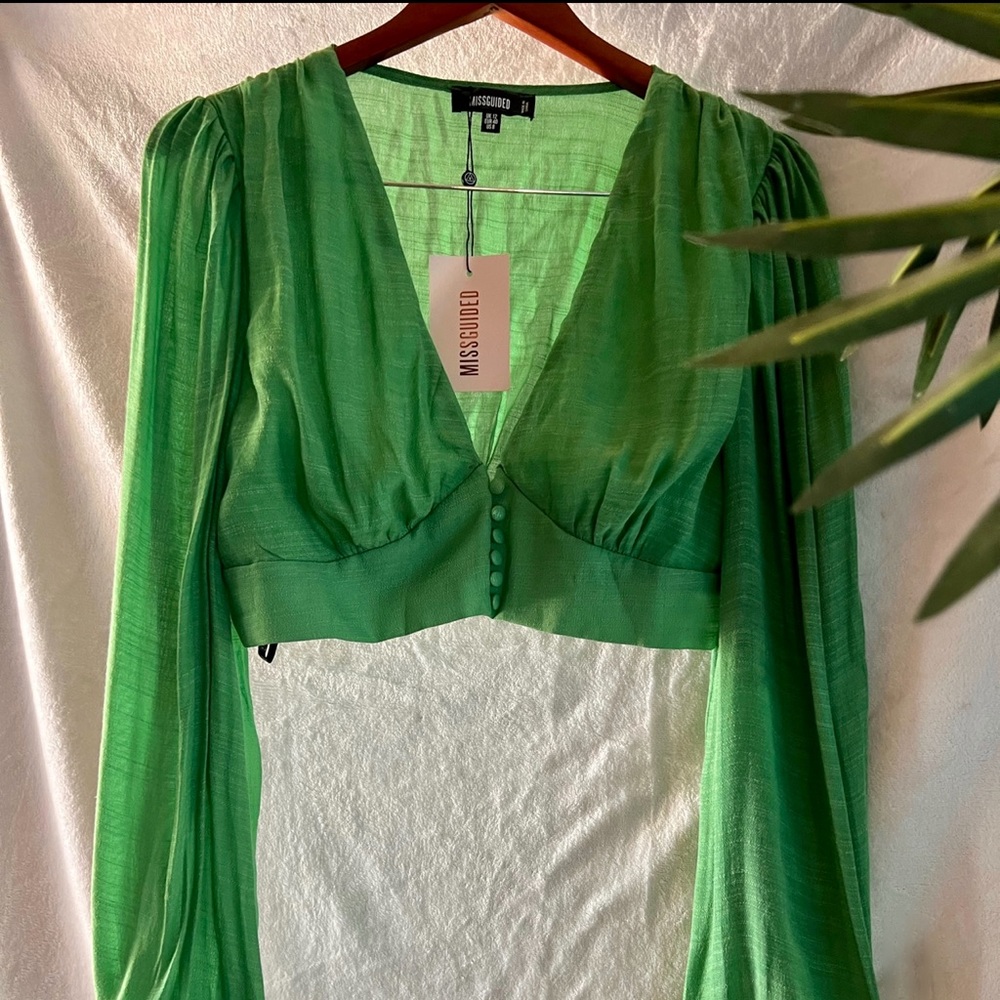 Long sleeve Cropped Blouse
